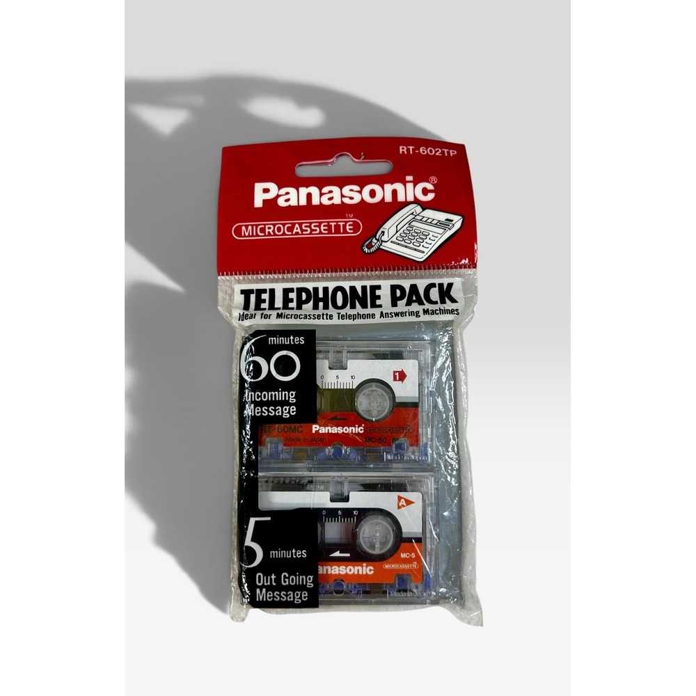 Panasonic RT-602TP Microcassette Telephone Pack 60min Incoming 5min Outgoing New